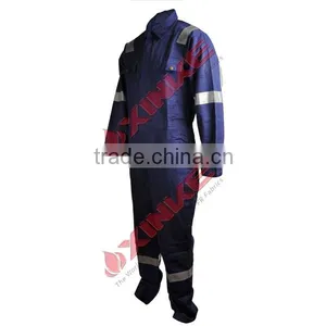 100% Cotton Navy Fire Retardant Coveralls for Protection thumbnail-1