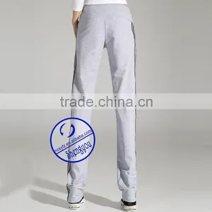 Wholesale Custom Cotton Womens Plain Grey Trasksuit Joggers Pants thumbnail-6