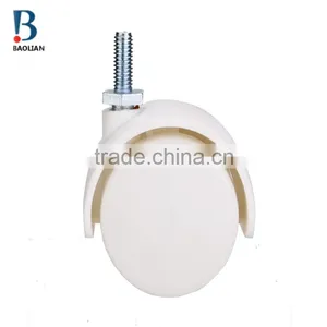 2016 Discount 40mm Off-white Nylon Thread Stem Furniture Caster Wheel thumbnail-4