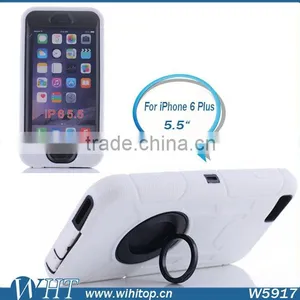 3 in 1 Heavy Duty Case With Rotating Ring Design Stand Shockproof Case for IPhone 6 Plus 5.5 Inch thumbnail-3
