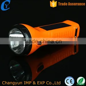 New Arrival Solar Led Torch Flashlight Electronic Plastic Flashlight Sun Tactical Sportlight thumbnail-3
