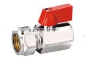 Brass Mini Ball Valve With Coupling Union thumbnail-1