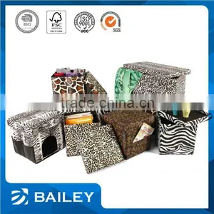 Pvc Leather Folding Puff Ottoman thumbnail-2