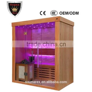 Canada Hemlock Traditional Design Luxury Sauna Room With Electric Sauna Heater thumbnail-1
