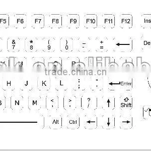 Silicone Industrial Medical Keyboard With Washable Optical Trackball thumbnail-3