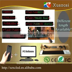 Promotion! M500N-780R(P7.62-7x80Red) 5VDC100-240V AC Use Programmable Led Moving Message Display Scrolling Text Sign Panel Board Quality Choice thumbnail-6