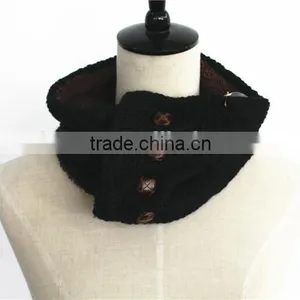 Men Women Fall/Winter Knitted Berber Fleece Inside Neck Gaiter Scarf thumbnail-1