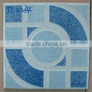 150x150mm Cheap Blue Glossy Bathroom Wall Tiles thumbnail-1
