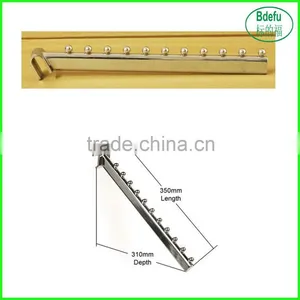 Retail Clothes Hanging Rail Shop Display Rail Wall Mounted Store Shelves thumbnail-1