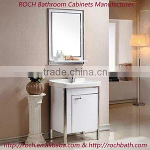 ROCH 8055 Modern Stainless Steel Floor Standing Bathroom Cabinet thumbnail-1