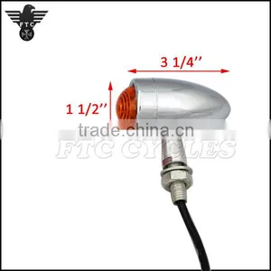 Chrome Vintage Bullet Turn Lights Motorcycle Indicator for Kawasaki thumbnail-6