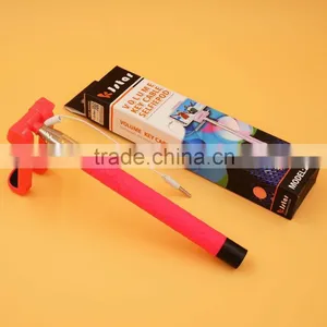 2015 Best Selling Foldable Extendable Mini Selfie Stick New Cable Take Pole Selfie Stick,wired Selfie Stick thumbnail-1