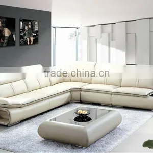 New Living Room Furniture Classic Leather Sofa Model thumbnail-2