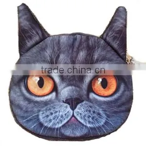 Eye-catching 3D Cute Lovely Children Coin Money Card Cat Zipper Purse thumbnail-4