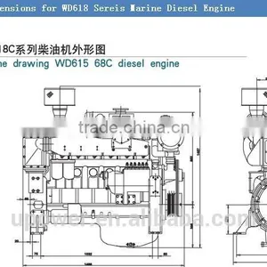 Supply Wei Chai WD618 Series 250 hp Marine Diesel Engine With Gearbox IN CHINA thumbnail-2