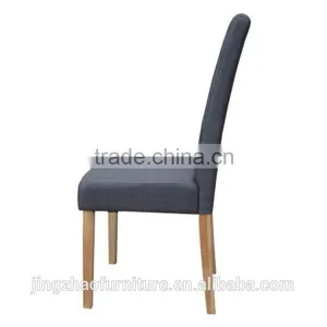 Grey Fabric Dining Chairs With Buttoned Back thumbnail-3