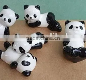 Cute Hand Made Chinese Ceramic Cartoon Cat, Panda, Rubblit & Dog Pattern Chopsticks Rest Knife Fork Holder thumbnail-5