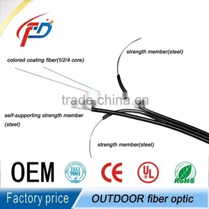 1 2 4 Cores FTTH Outdoor FRP LSZH Sheath Self-supporting Finished Drop Cable thumbnail-4