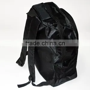 Black Polyester Large Capacity Sport School Bag With Comfort Padding thumbnail-3