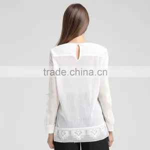 Women Full Embroidery Light Knit Blouse thumbnail-3