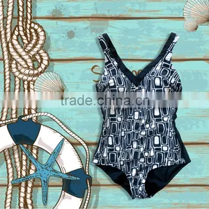 Balneaire OEM Service Geometric Patterns Sexy Women Swimsuit thumbnail-1