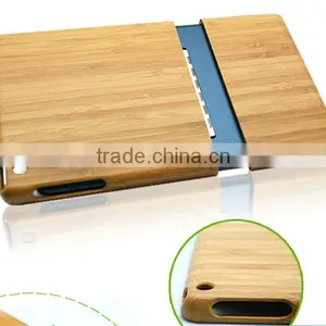 OEM Carbonized Bamboo Wood Case Protective Case for IPad Air Two Parts With Bamboo/alumium Buckle thumbnail-2