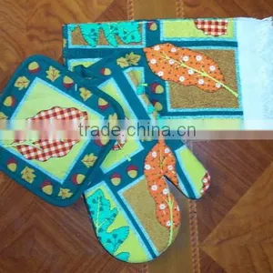 Printing 3pk Kitchen Set, Printed Kitchen Towel, Oven Mitten & Potholder thumbnail-3