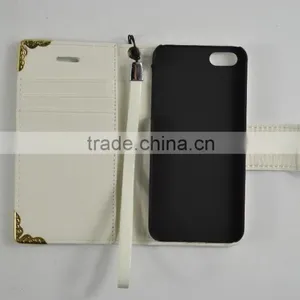 2016 Beautiful and Cute Style PU Leather Case for Iphone6 With Big Magnet, Card Slots and Sling thumbnail-3