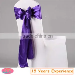 Wholesale Satin Chair Sash 18*275CM/Satin Chair Cover Sashes For Wedding and Banquet thumbnail-1