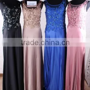 Sleeveless Beaded Embroidered Back See Through Spandex Cotton Pink Formal Evening Dresses Online thumbnail-4