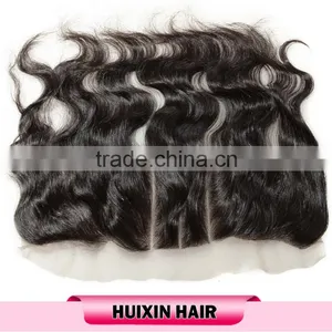 Hot Sell Grade 7A 100% Human Hair Virgin Brazilian Body Wave Hair Lace Frontal Closures thumbnail-1