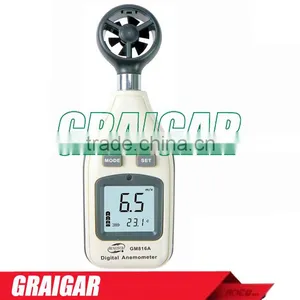 NEW Digital Air Velocity / Air Temperature Anemometer 30M/S LCD Digital Wind Speed Meter Measuring Instruments GM816A thumbnail-1