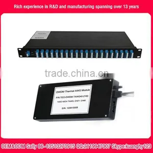 Fiber Optic Passive 50GHz/100GHz/200GHz DWDM OADM Modules 16 Channels Duplex DWDM AAWG Mux Demux OEM Factory thumbnail-3