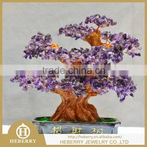 New Fashion Semi-precious Gemstone Amethyst Tree for Home Decor thumbnail-1