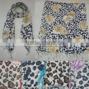 81310147 Spot and Rose Figure Gauze Scarf thumbnail-1