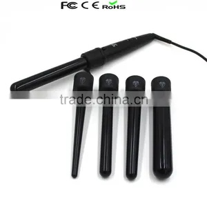 Different Types of Hair Curlers, Electric Hair Threading Machine Private Label Curling Wand Set With Glove thumbnail-1