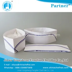 8.5cm Height Paper Forage Hat (double Blue Strip) thumbnail-1