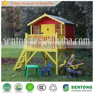 New Design Wooden Playhouse With Varander thumbnail-1