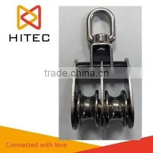 Made in Chinas 5-100mm Nylon Wheel Swivel Stainless Steel Nylon Marine Pulley Blocks thumbnail-6