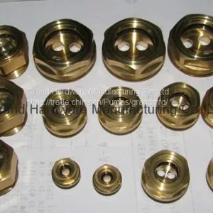 G Thread 3/8 INCH BSP Oil Sight Glass Brass Viewport Glass Window thumbnail-1