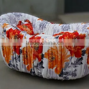 BISINI Solid Wood With Fabric Upholstered Baby Bed, Comfortable Baby Crib, Environmental Friendly Material Baby Cot (BF01-X1193) thumbnail-1