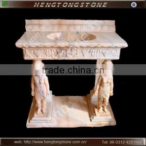 Hand Carved Outdoor Wash Basin With Girl Statue thumbnail-1