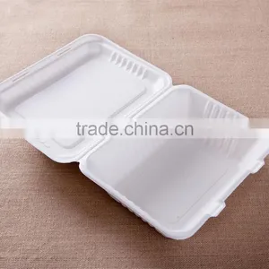 Biodegradable and Compostable Sugarcane Fast Food Take Away Lunch Box thumbnail-1