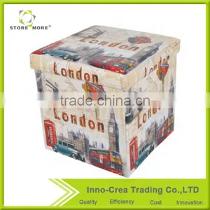 Hot Sale Latest Design PVC Printing Small Ottomans thumbnail-6