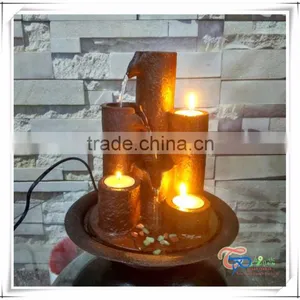 Tabletop Deocartion Pillars Bronze Interior Candle Water Fountains thumbnail-2