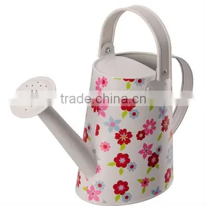 New Colorful Flowers Metal Watering Can 1.25 Gallon Capacity thumbnail-1