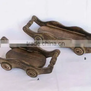 Mango Wood Tray,Wooden Trays,Antique Wooden Trays,Serving Trays,Designer Serving Trays thumbnail-1