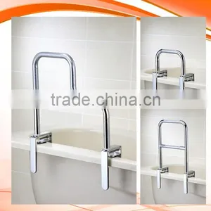 Bath Safety L-SHAPE CHROME BATHTUB GRAB RAIL/BAR MIT thumbnail-1