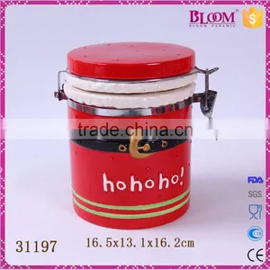 Christmas Decor Iron Desgin Ceramic Kitchen Canister thumbnail-1
