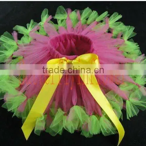 Lime Hot Pink Tutus With Yellow Silk Ribbon thumbnail-1